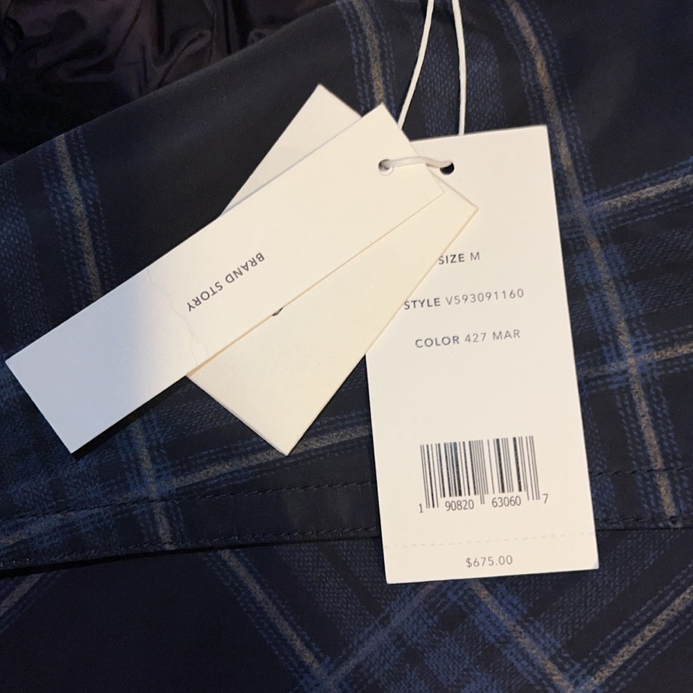 VINCE PLAID TRENCH COAT MAXI with Storm Flap - Picture 4 of 13